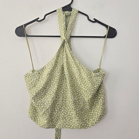 Billabong Retro Wave Halter Fliral Crop Top NWOT - Picture 3 of 7